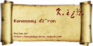 Kenessey Áron névjegykártya